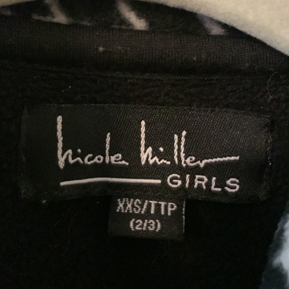 Nicole Miller girls fleece houndstooth coat size xxs (2/3) - Picture 3 of 6